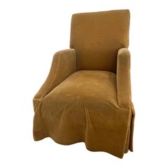 Vintage Skirted Whiskey Mohair Grand Lounger Armchair by Lee Industries