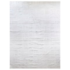 Quotidiana Lefko White hand knotted Rug by Eskayel