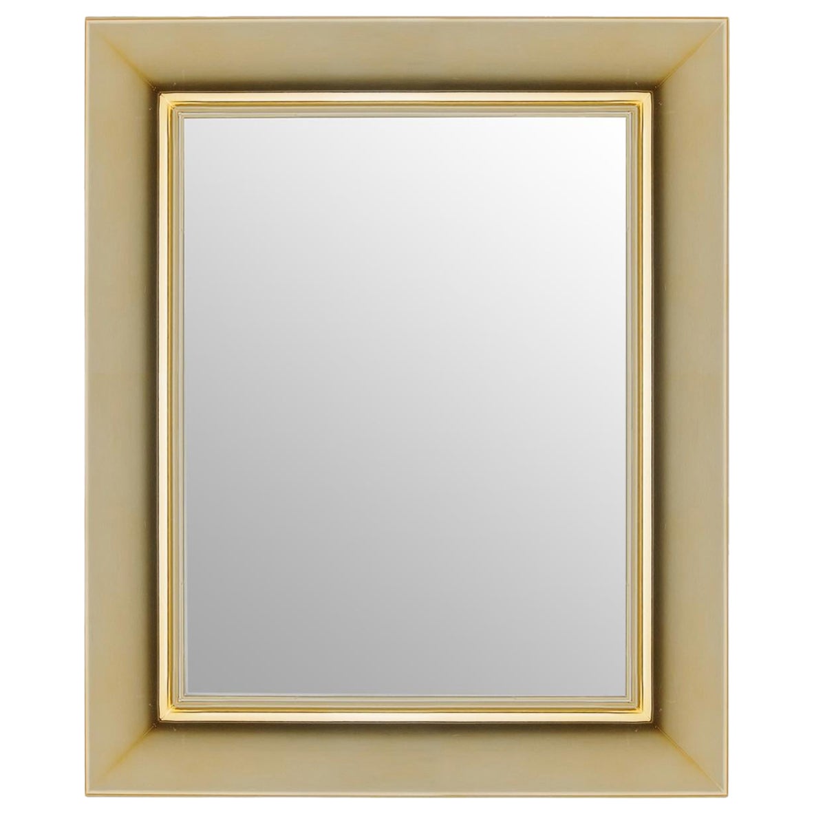 Petit miroir rectangulaire « Francois Ghost » Kartell en or de Philippe Starck en vente