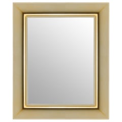 Petit miroir rectangulaire « Francois Ghost » Kartell en or de Philippe Starck