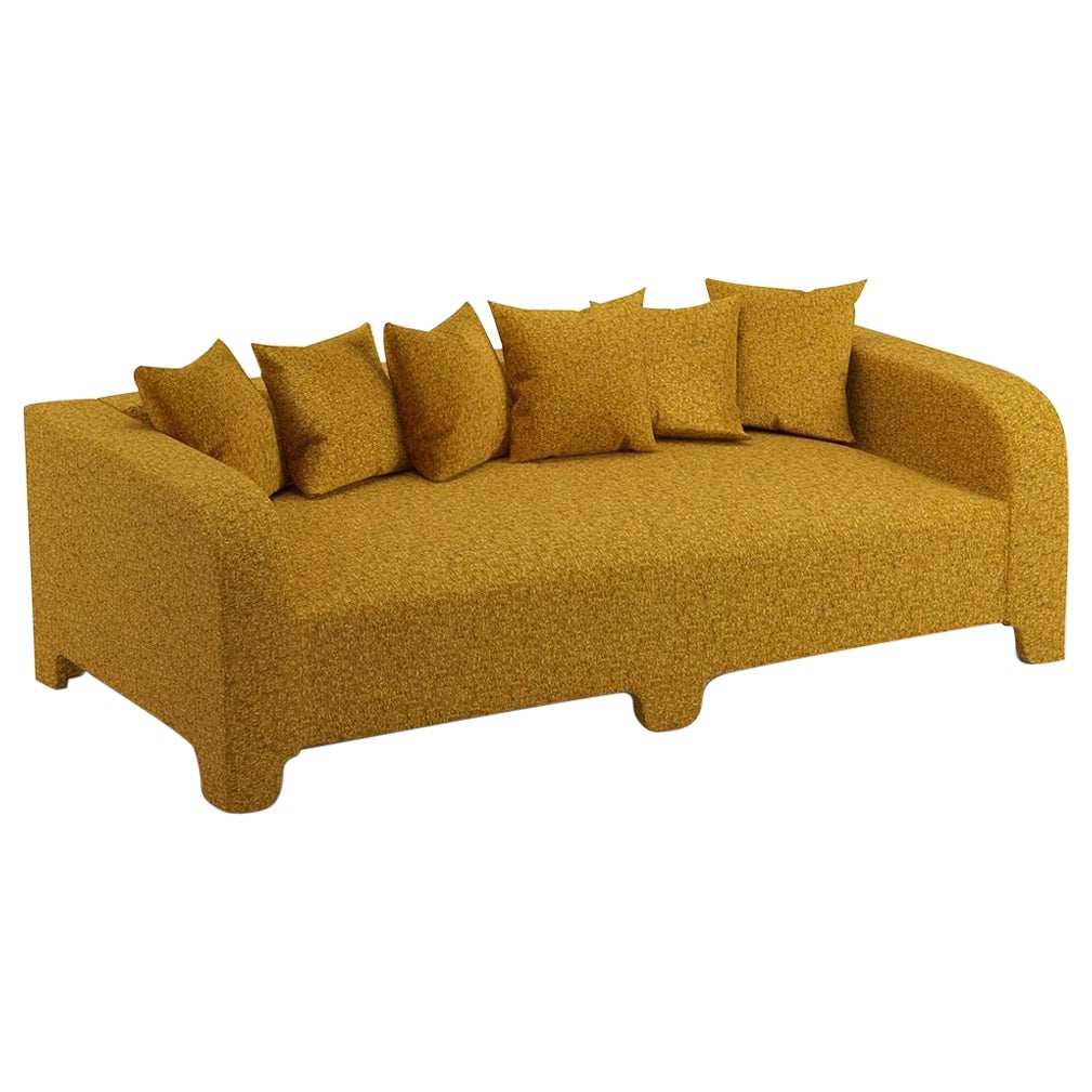 Popus Editions Graziella 4 Seater Sofa in Amber Venice Chenille Velvet Fabric For Sale