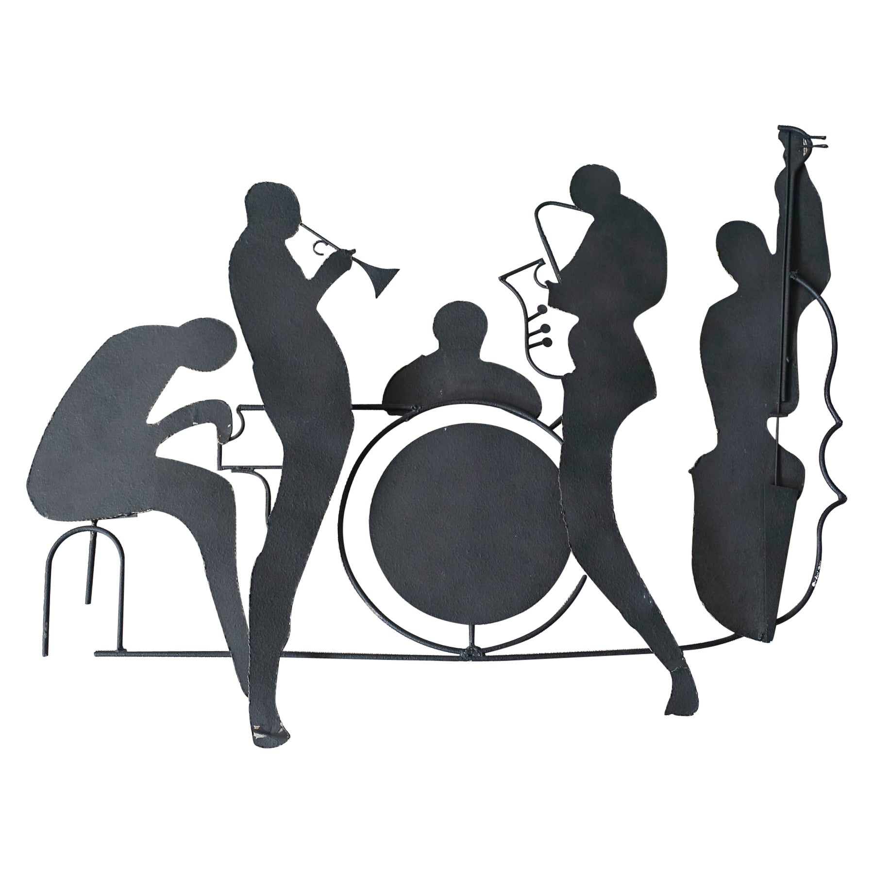 Curtis Jeré Brutalist Jazz Band Wall Sculpture for Artisan House, USA, 1991 For Sale