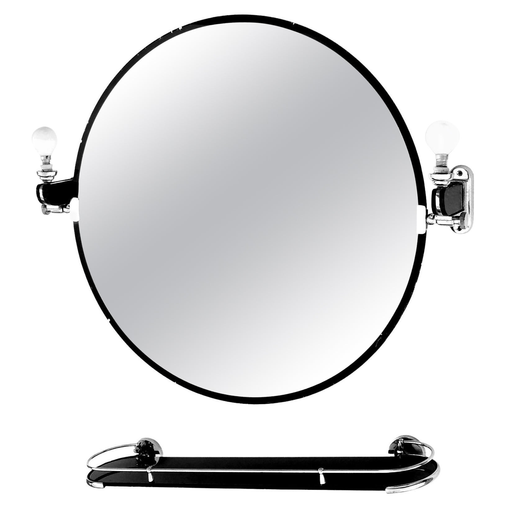 1940s Osvaldo Borsani Design 30 Metalvetro Galvorame Siena Tilting Wall Mirror For Sale