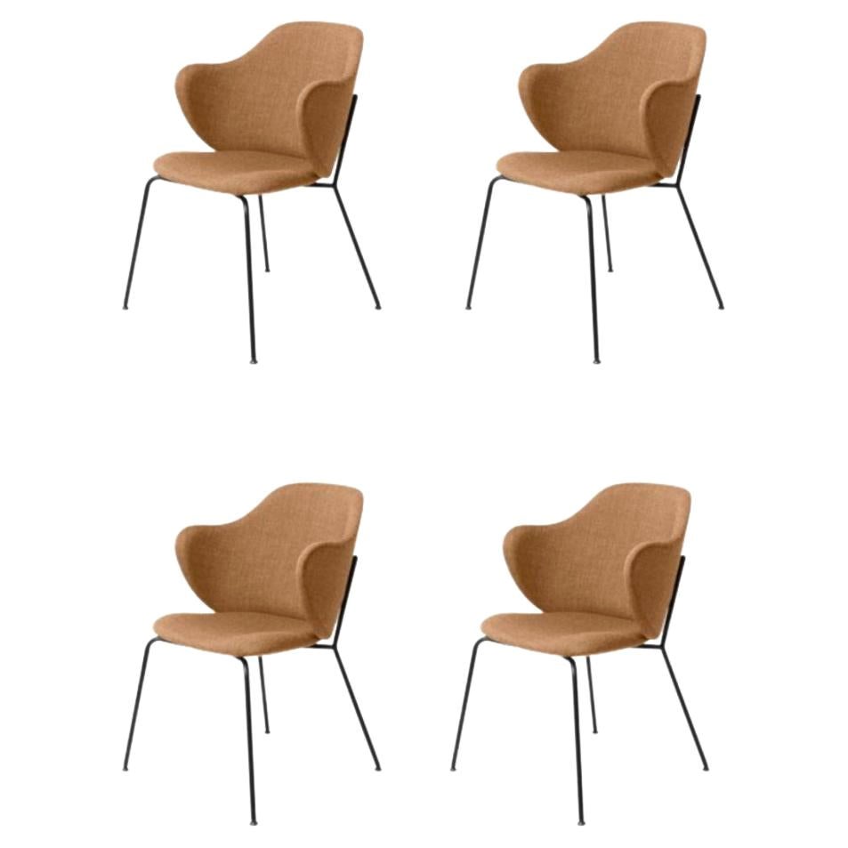 Set of 4 Brown Remix Lassen Chairs by Lassen For Sale