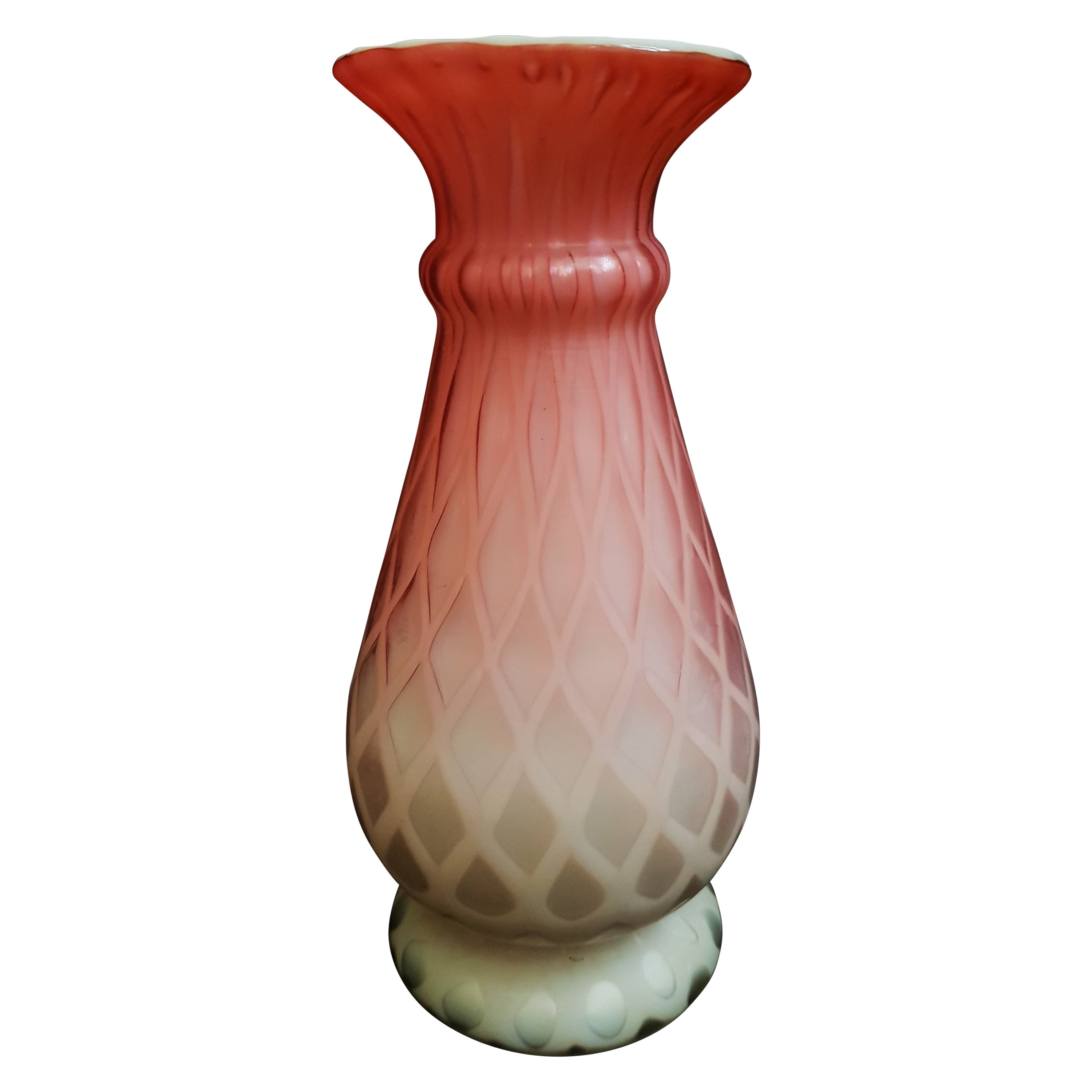 Middle of Century Murano Glass Satin Vase For Sale