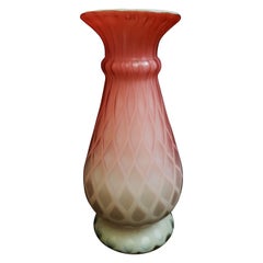 Middle of Century Murano Glass Satin Vase