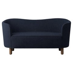 Blue Sahco Zero and Smoked Oak Mingle Sofa by Lassen