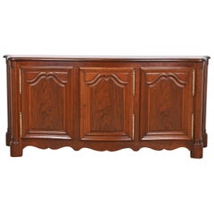 Baker Furniture French Provincial Louis XV Walnut Sideboard, Newly Refinished