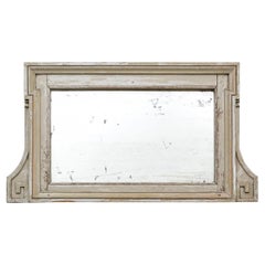 Antique 18th/19th C. Gray Paint Decorated Mirror