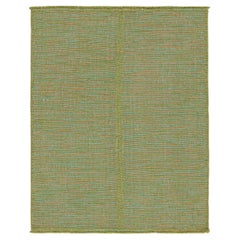 Tapis Kilim contemporain de Rug & Kilim en vert avec des accents sarcelle et rose