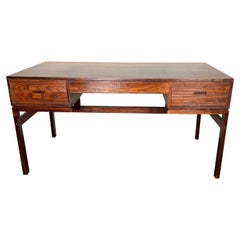 Vintage Mid-Century Modern Danish Rosewood Free Standing Desk by Arne Wahl Iversen