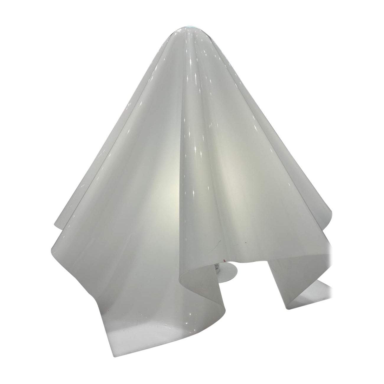 Large White Oba-Q "Ghost" K Series Lamp by Shiro Kuramata For Sale