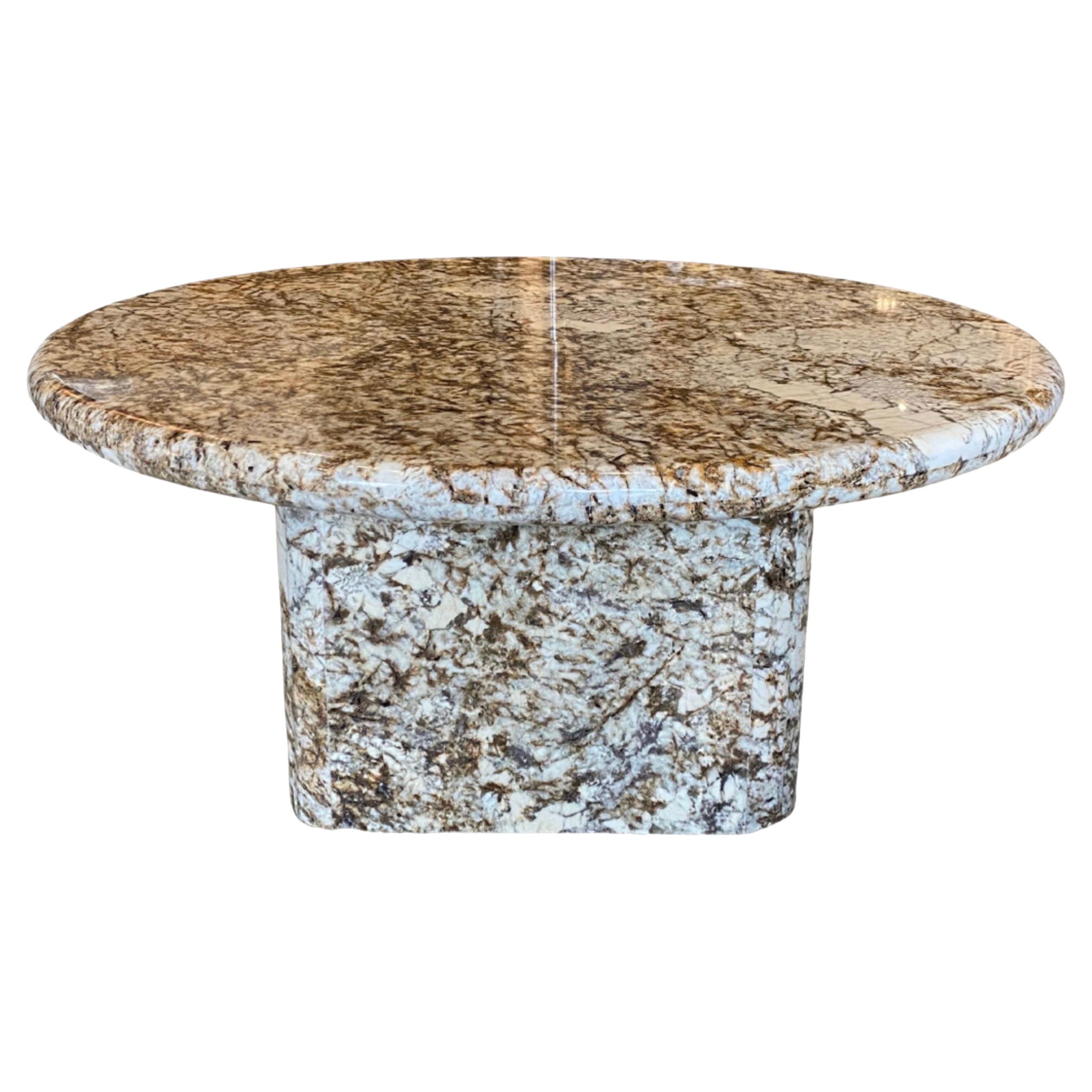 2-Part Marble Coffee Table Entry Table Side Table For Sale
