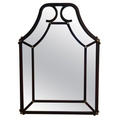 Post Modern Hart Associates Iron & Brass Cathedral Wall Mirror