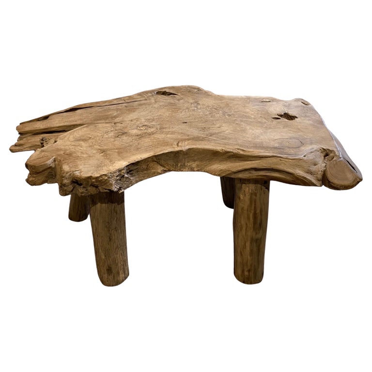 Table d'appoint ou table basse abstraite en bois flotté naturel En vente  sur 1stDibs