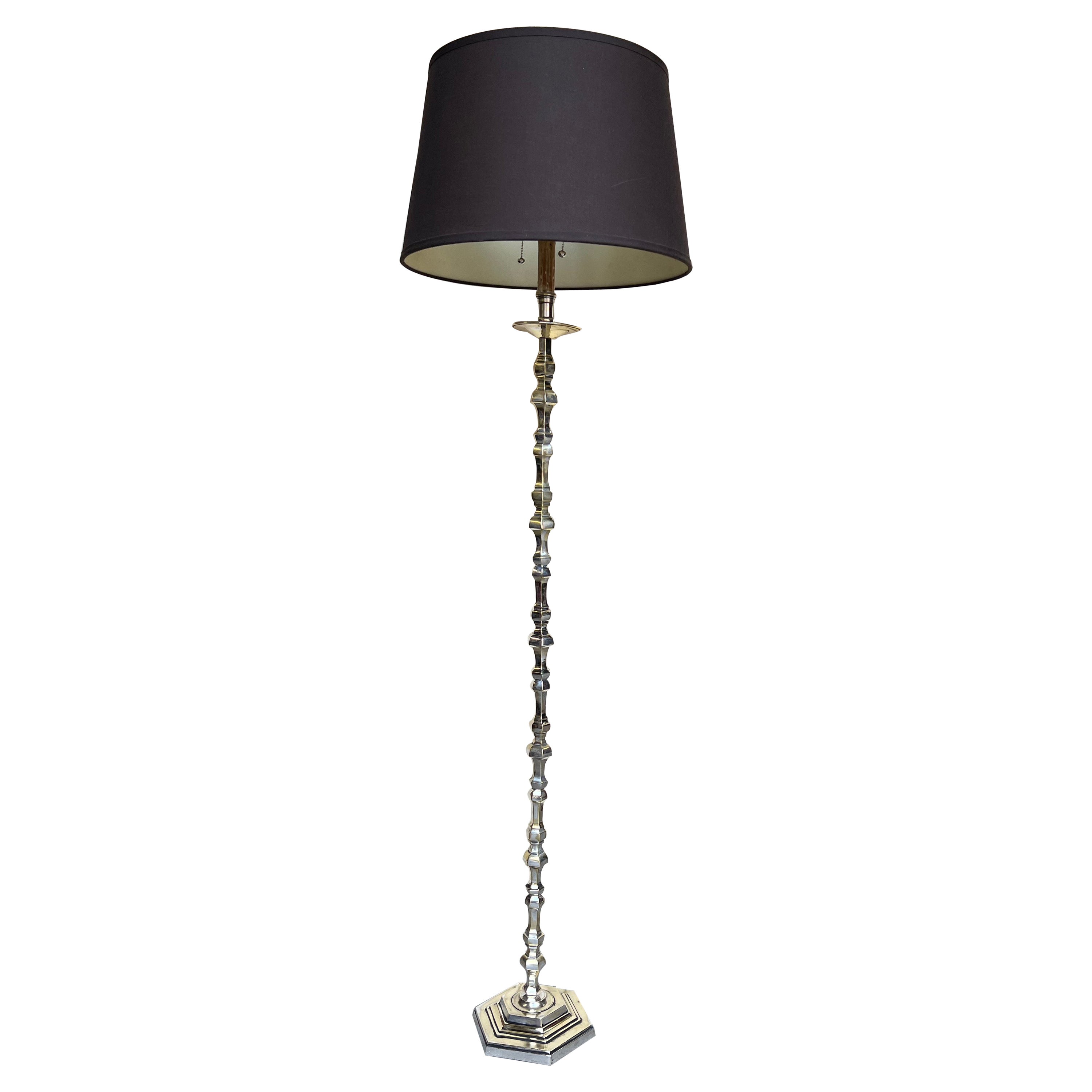 French 1940s Silver Plated Floor Lamp For Sale at 1stDibs 1940s floor
