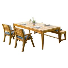 Handcrafted Solid Teak Outdoor Dining Table