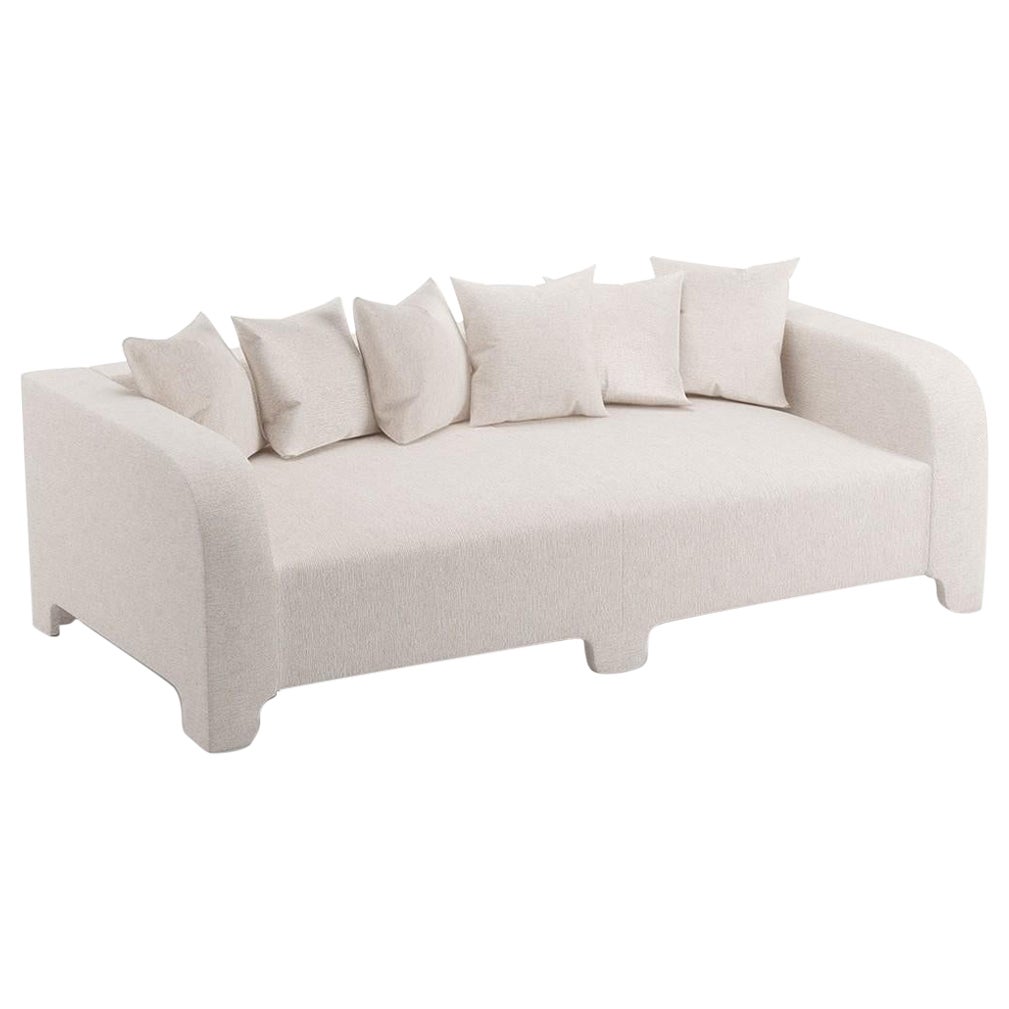 Popus Editions Graziella 4 Seater-Sofa aus Otter Megeve-Stoffstrick