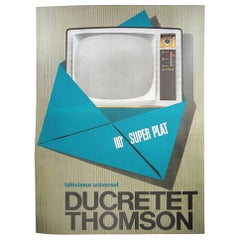 Retro Ducretet Thomson Advertising Poster, 1960