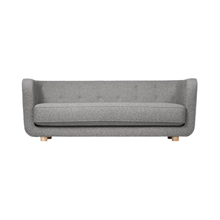 Sahco Zero Vilhelm-Sofa aus grauer und natürlicher Eiche von Lassen