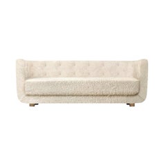 Moonlight Sheepskin and Smoked Oak Vilhelm Sofa by Lassen