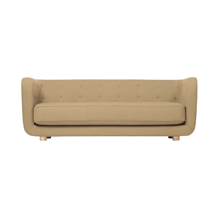 Sand and Natural Oak Raf Simons Vidar 3 Vilhelm Sofa by Lassen