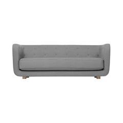 Raf Simons Vidar 3 Vilhelm-Sofa in Dunkelgrau und Rauchholz von Lassen