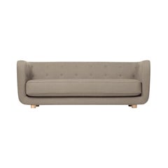 Beige and Natural Oak Raf Simons Vidar 3 Vilhelm Sofa by Lassen