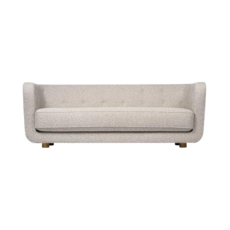 Beige and Smoked Oak Sahco Nara Vilhelm Sofa by Lassen