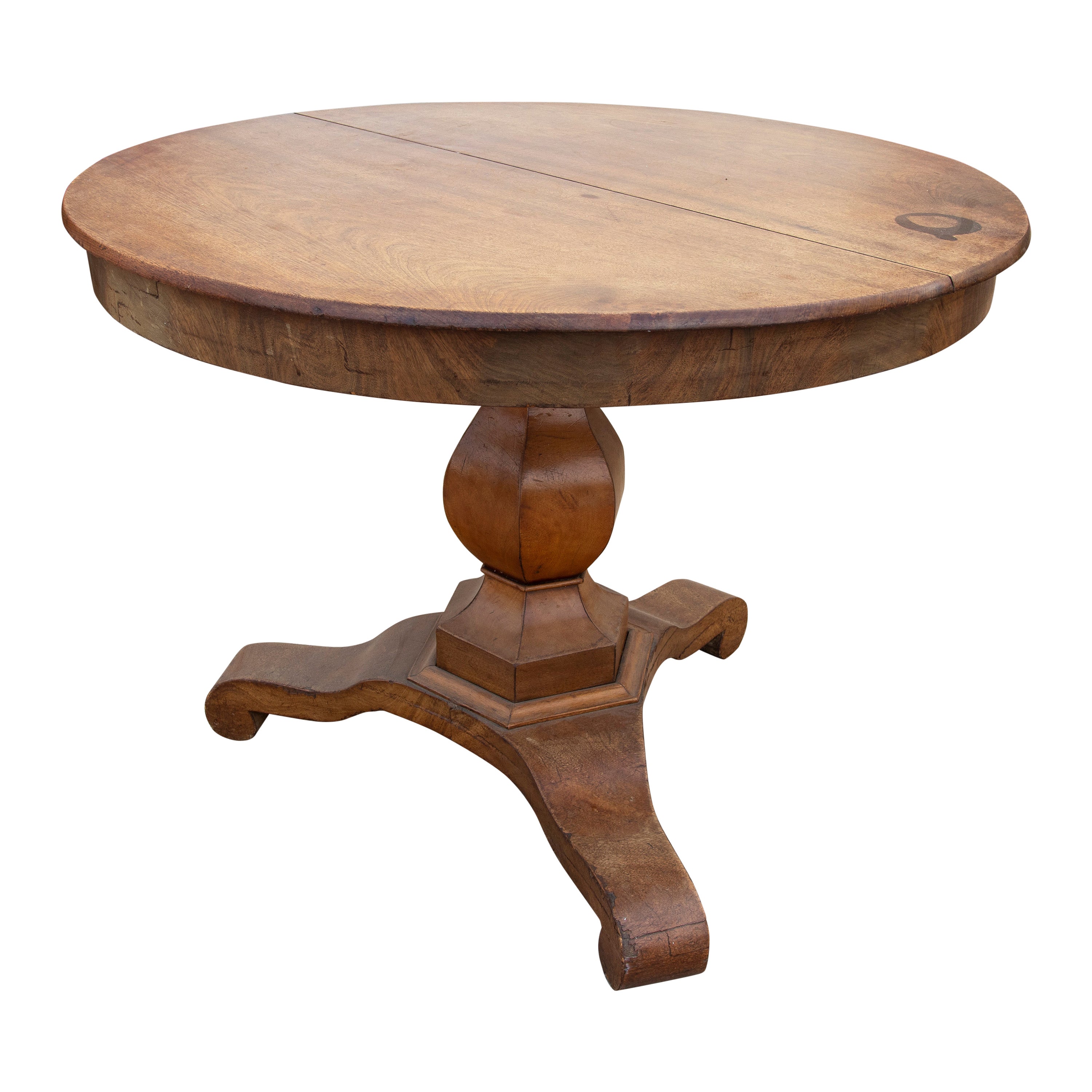 English Round Mahogany Table For Sale