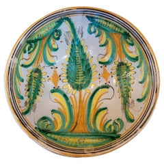 19th Century Spanish "Puente del Arzobispo" Madrid Hand-Painted Earthenware Dish