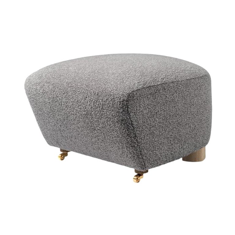 Grey Natural Oak Sahco Zero the Tired Man Footstool by Lassen