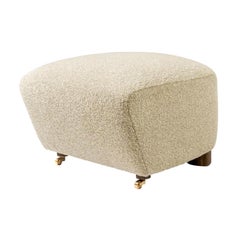 Beige Smoked Oak Sahco Zero The Tired Man Footstool by Lassen