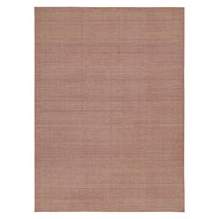 Rug & Kilim’s Contemporary Kilim Rug in Pink and Beige Chevrons