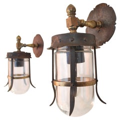 pair of 1920's outdoor  sconces