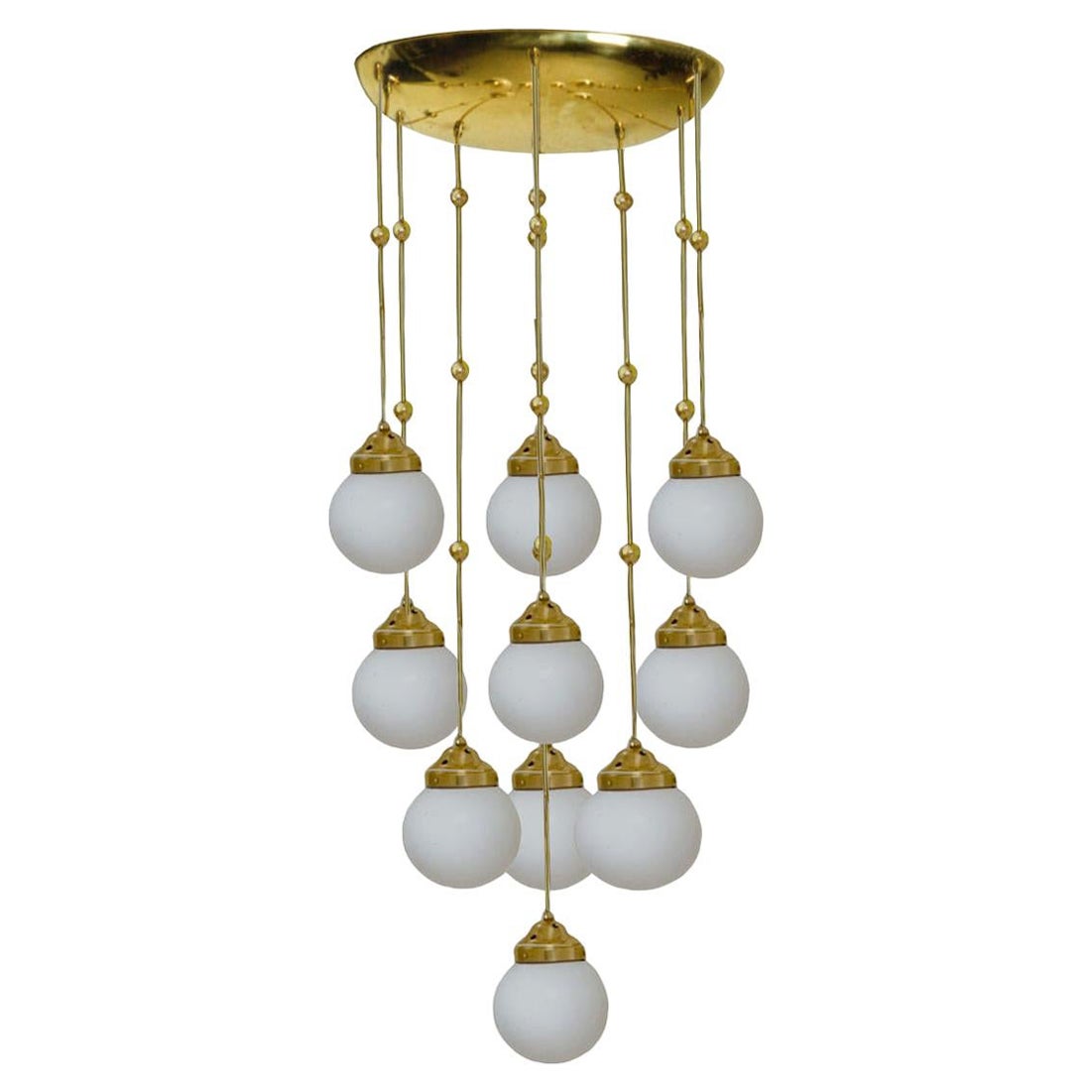 Jugendstil Josef Hoffmann & Wiener Werkstätte Ceiling Light with Bulbs, Re Editi For Sale