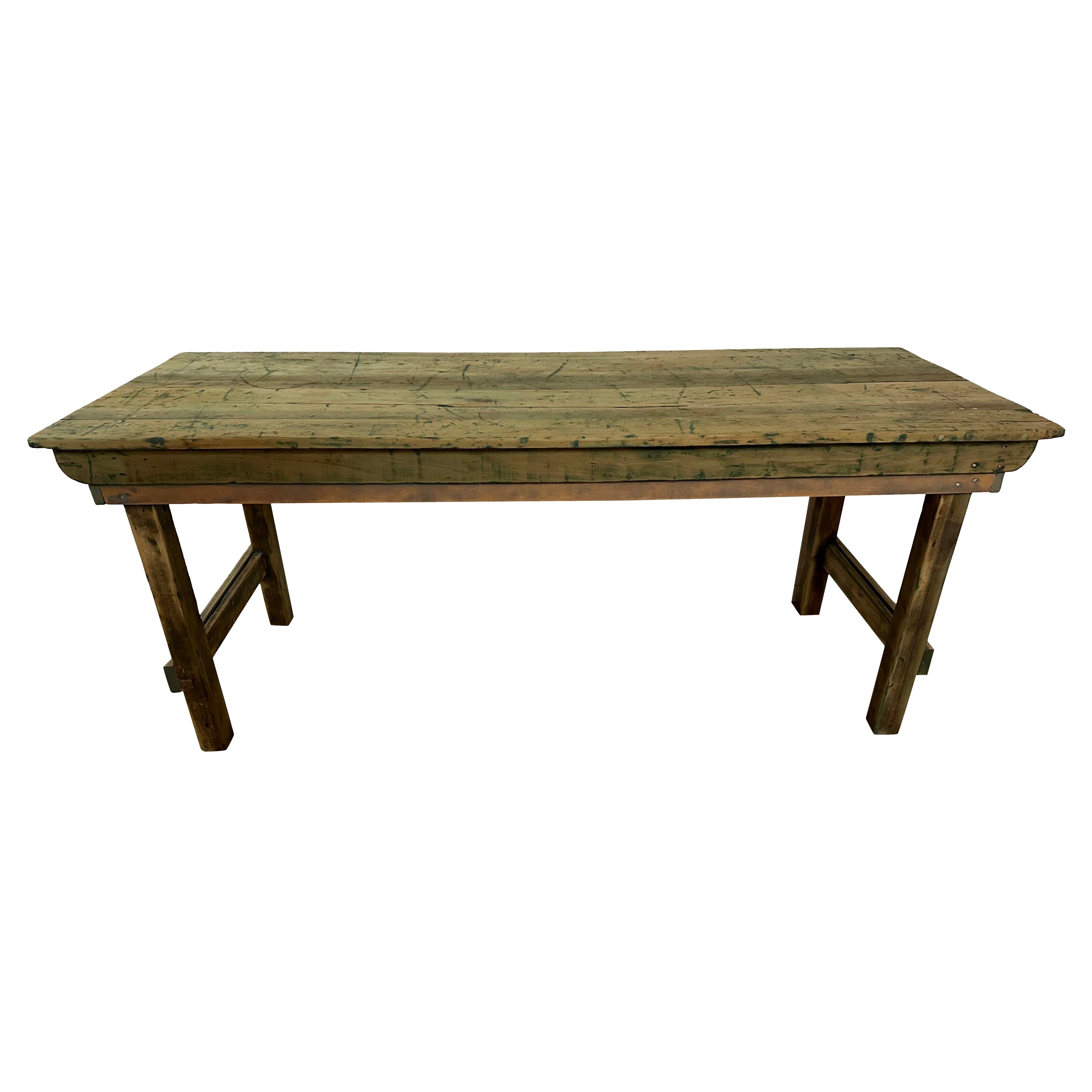 Antique Farm House Dining or Work Table For Sale