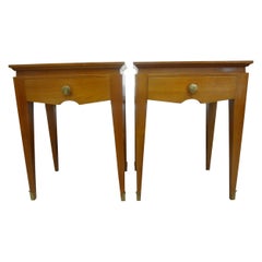 Used Pair of French Modern Nightstands or Tables by Jean Pascaud