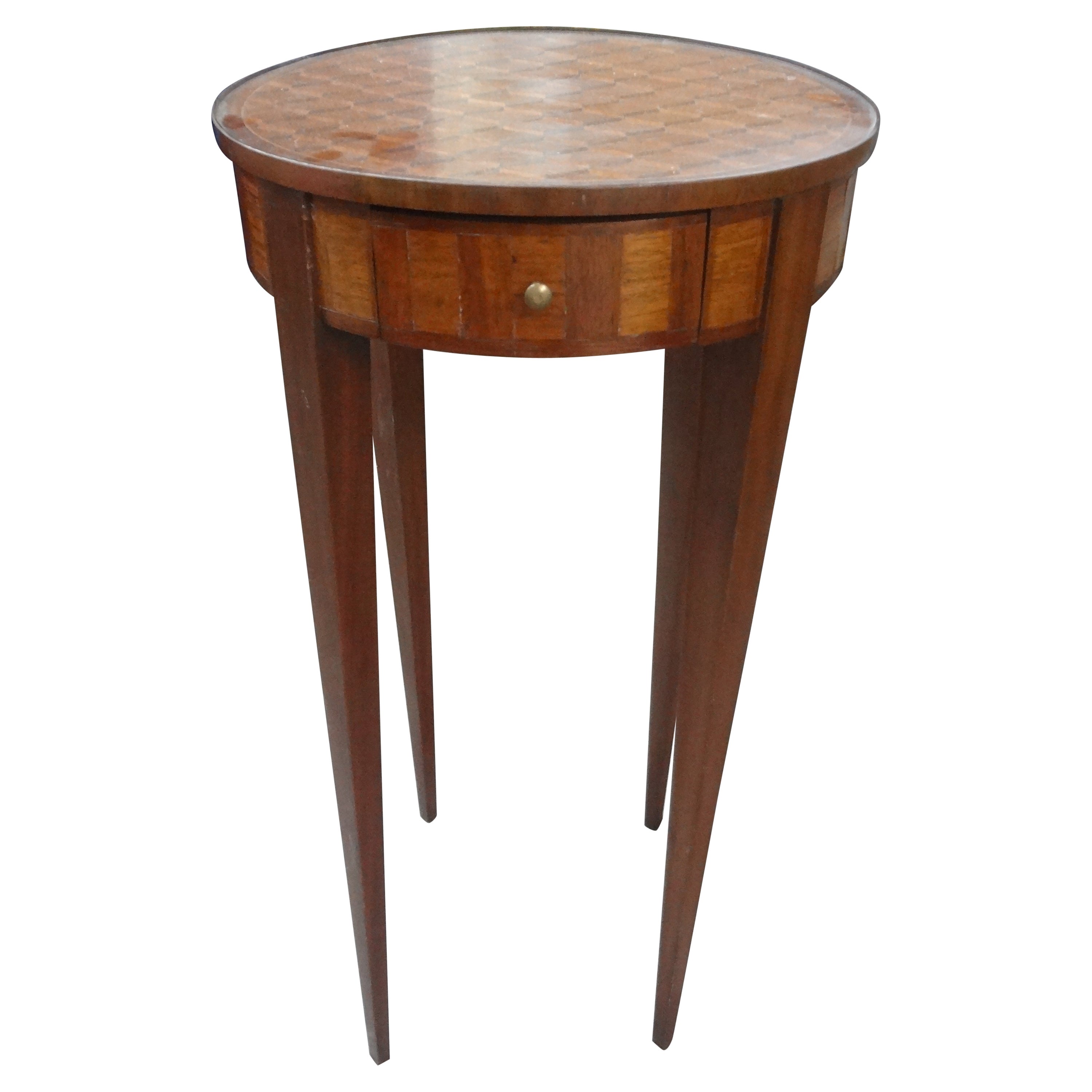 French Louis XVI Style Marquetry Table For Sale