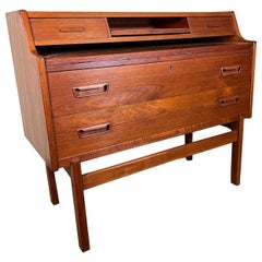 Mid-Century Danish Modern Teak Secretary Desk by Arne Wahl Iversen