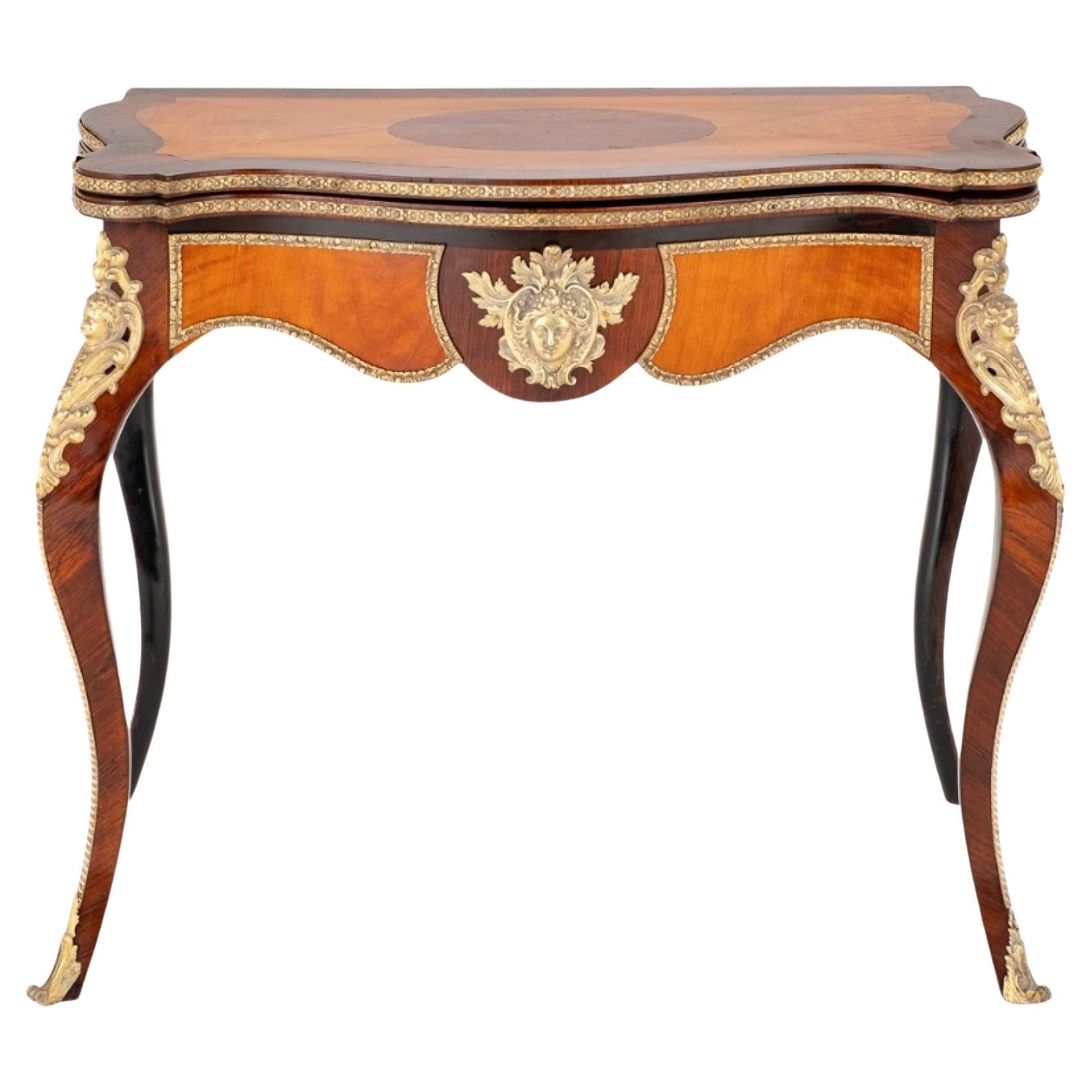 French Card Table 1860 Empire Antique Games For Sale