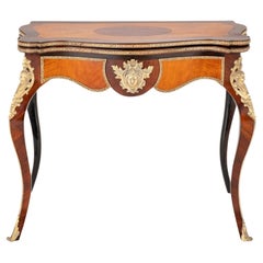 French Card Table 1860 Empire Antique Games