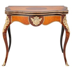 French Card Table 1860 Empire Antique Games