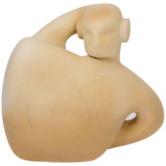 Large Sculpture Ceramic Figurative in Terracotta