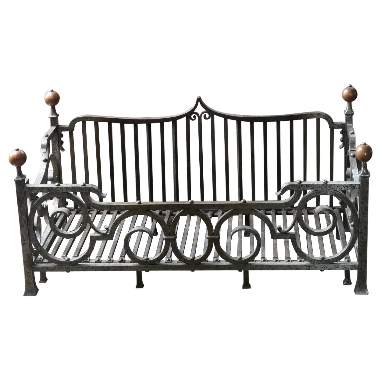 Large Dutch Art Nouveau Fireplace Grate, Fire Grate For Sale at 1stDibs