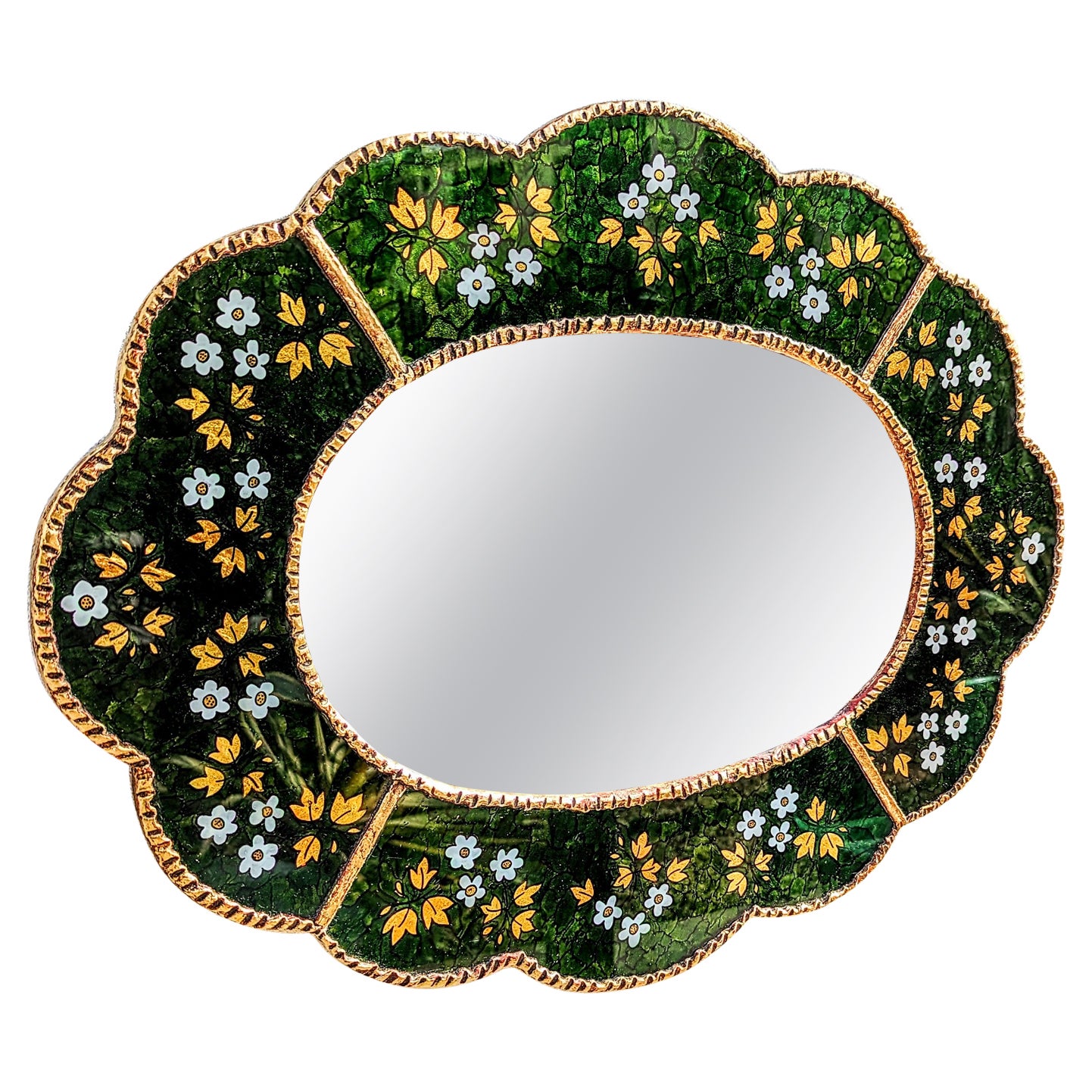 Flower Painting Mirror, Spain, 1960s