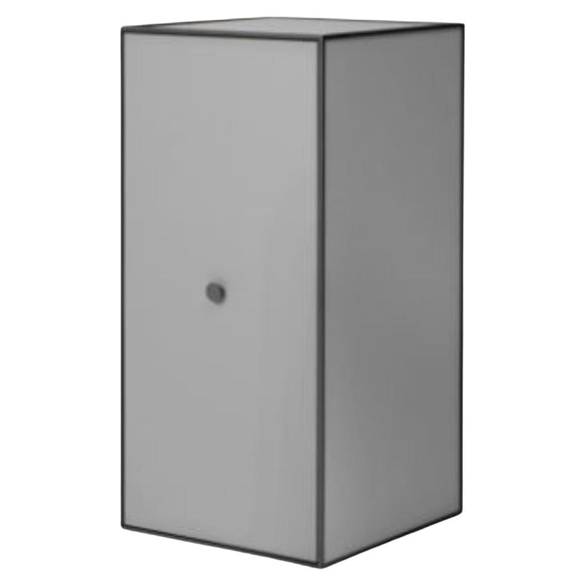 70 Dark Grey Frame Box with 2 Shelves / Door by Lassen For Sale