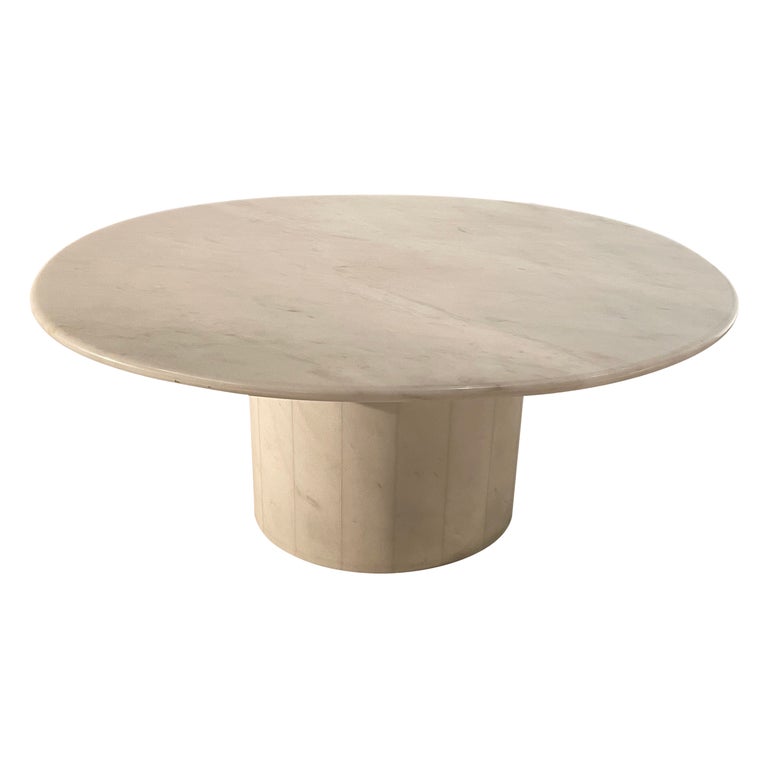 oval marble coffee table For Sale at 1stDibs