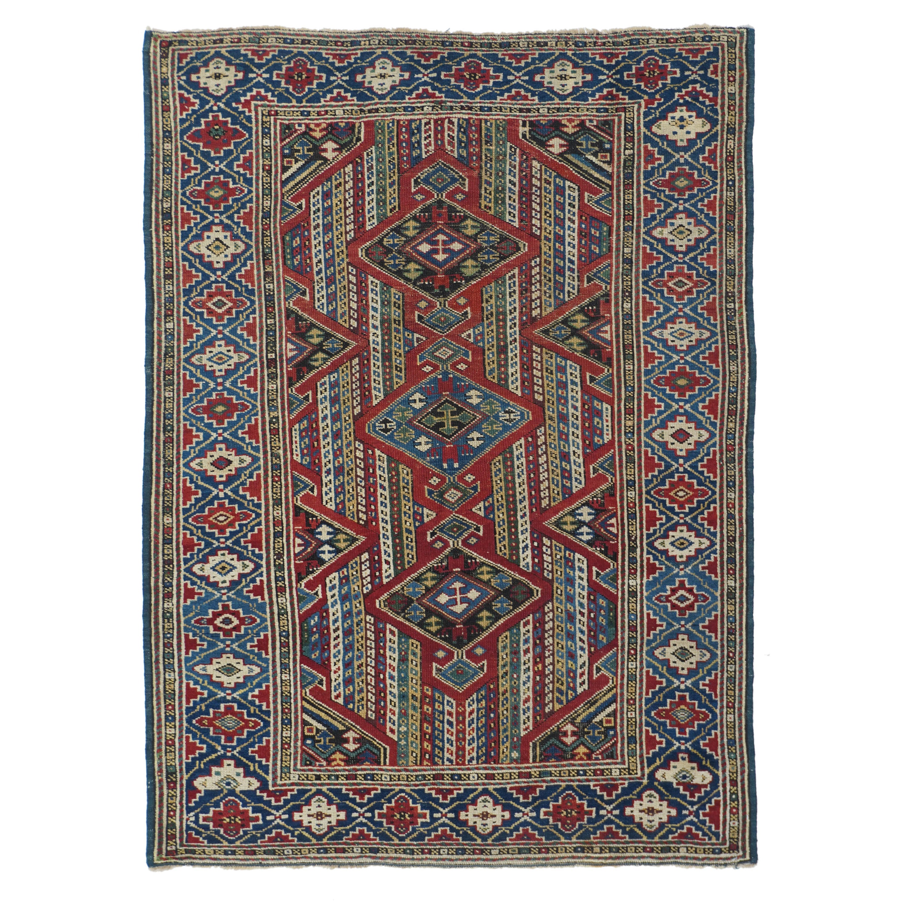 Antique Kuba Rug 3'3'' x 4'6''