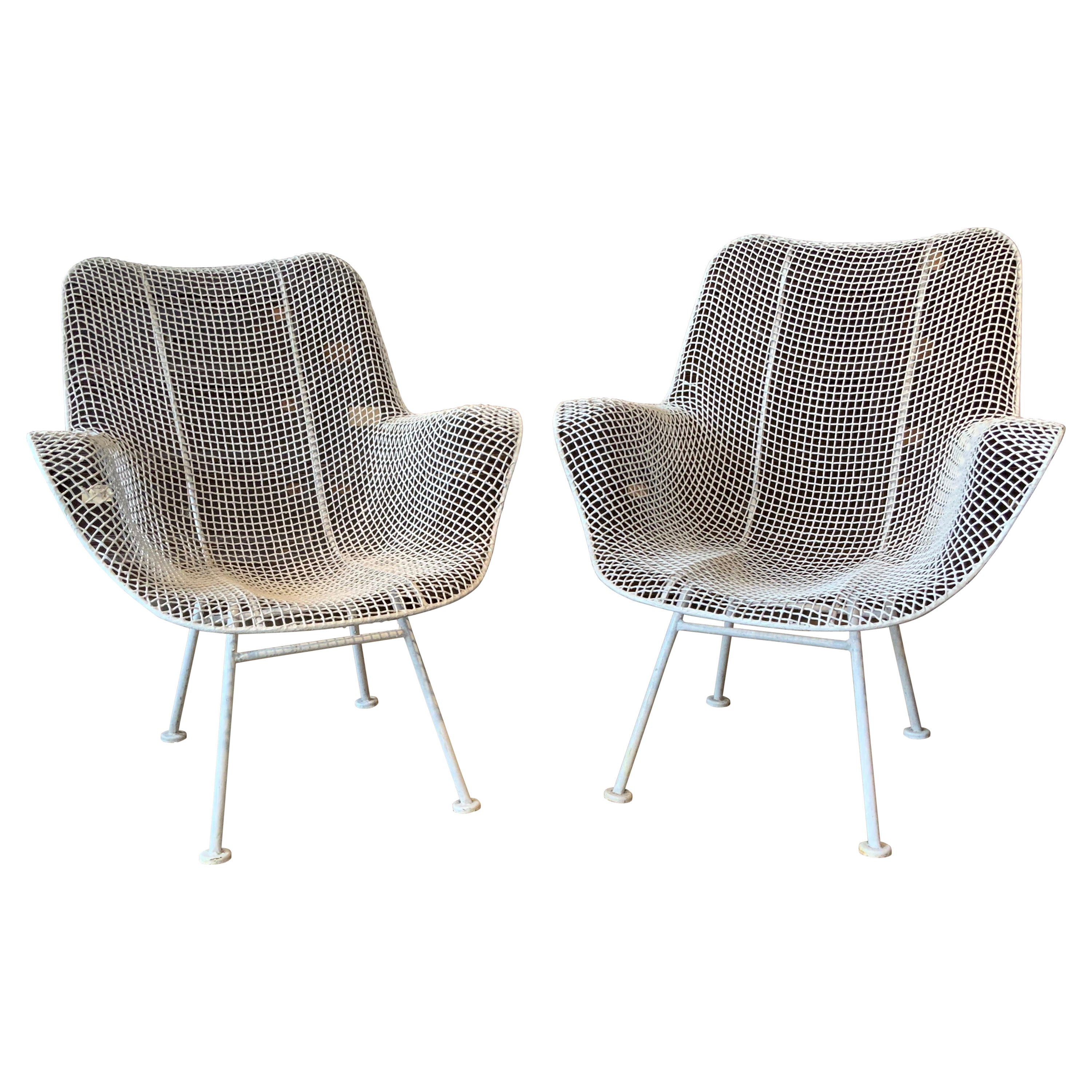 Pair of Midcentury 1950s Sculptura Lounge Chairs by Russell Woodard For Sale